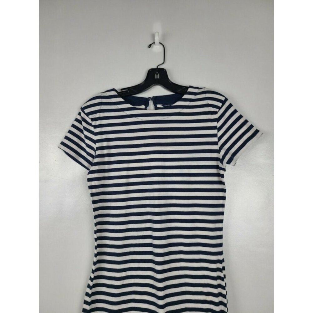 French Connection Striped Cap Sleeve Mini Dress 10 - Picture 3 of 8